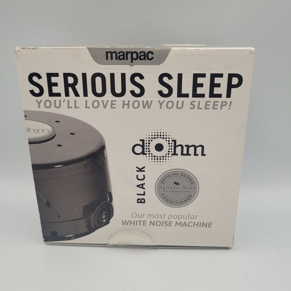 Marpac Black Dohm White Noise Machine Soothing Sound Therapy Serious Sleep